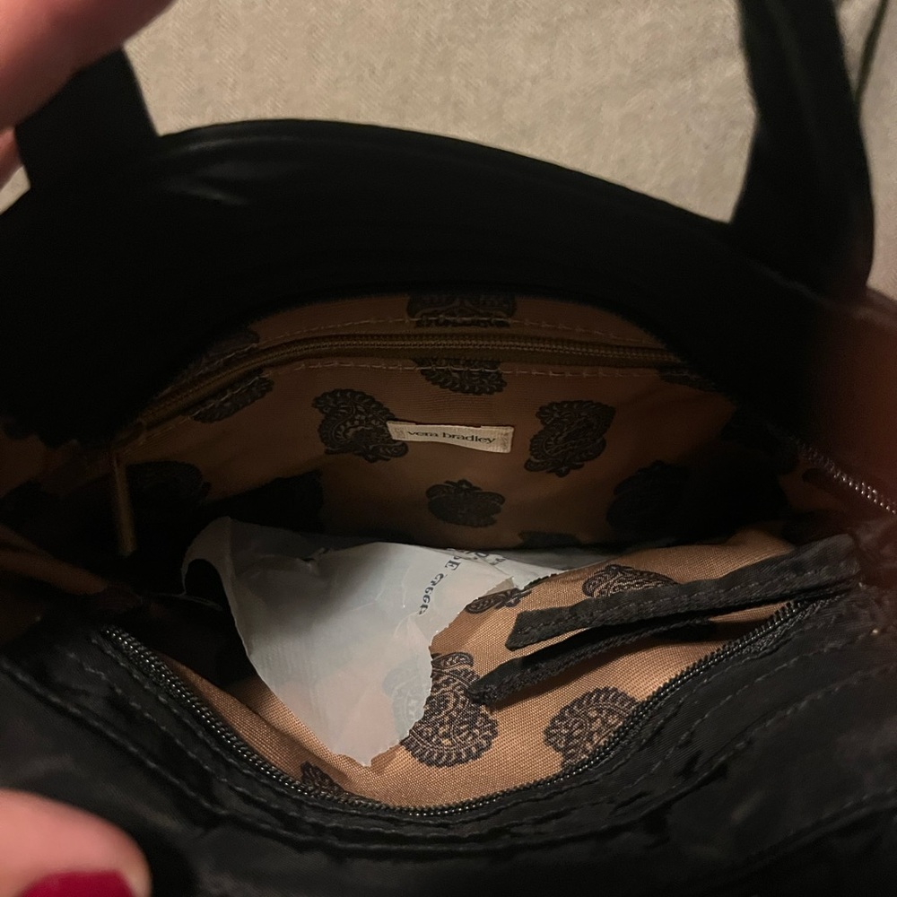 Vera Bradley Black Tote with Green Accent - Picture 3 of 3